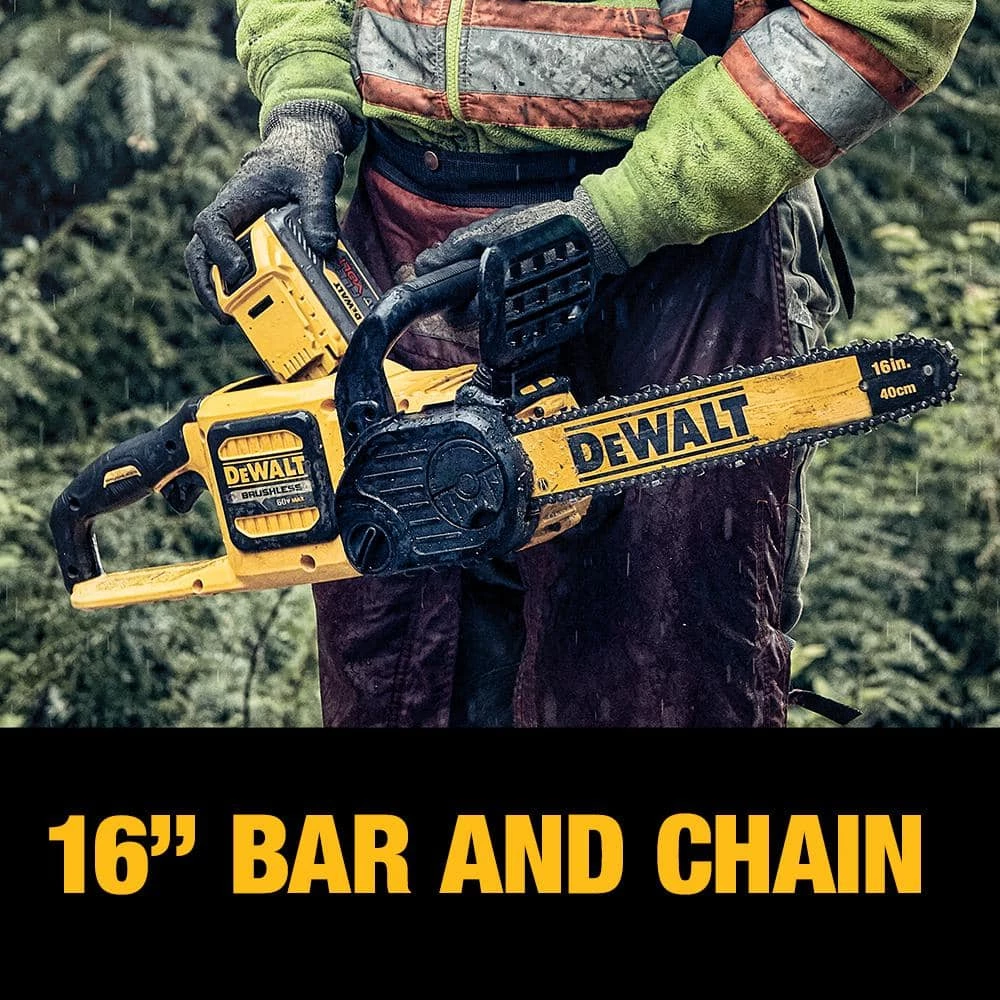 Coupon π₯° DEWALT 60V MAX 16in. Brushless Cordless Battery Powered Chainsaw Kit with (1) FLEXVOLT 2Ah Battery & Charger π - Image 4