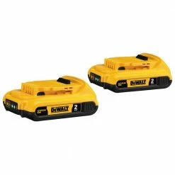 Hot Sale 👏 DEWALT 20-Volt MAX Compact Lithium-Ion 2.0Ah Battery Pack (2-Pack) 🎉