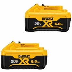 Best Pirce ✔️ DEWALT 20-Volt MAX XR Premium Lithium-Ion 6.0Ah Battery Pack (2-Pack) ✨