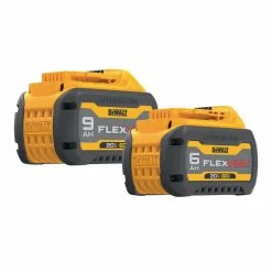New 🌟 DEWALT FLEXVOLT 20-Volt/60-Volt MAX Lithium-Ion Battery Pack with 9.0 Ah and 6.0 Ah Battery Packs (2-Pack) 🎉