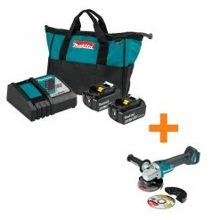 Best reviews of 🧨 Makita 18-Volt LXT Battery and Rapid Optimum Charger Starter Pack (5.0Ah) with bonus 18V LXT Brushless Cut-Off/Angle Grinder 🛒