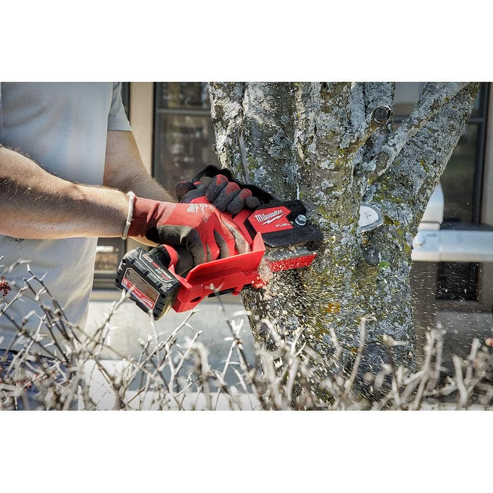 Promo π― Milwaukee M12 FUEL 6 in. 12-Volt Brushless Cordless Electric Cordless Chainsaw Tool Only Extra 6 in. Chain & Tinted Safety Glasses π - Image 13
