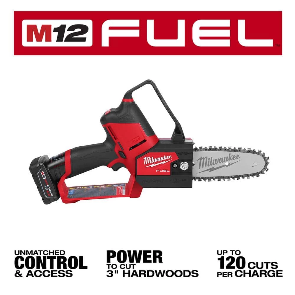 Best reviews of ⌛ Milwaukee M12 FUEL 12-Volt Lithium-Ion Brushless Cordless 6 in. HATCHET Chainsaw Kit w/4.0 Ah Battery, Charger & Replacement Chain ✔️ - Image 5