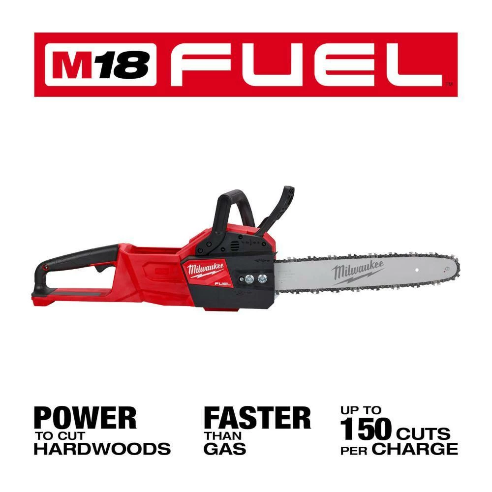 Promo ๐คฉ Milwaukee M18 FUEL 14 in. 18-Volt Lithium-Ion Brushless Cordless Electric Chainsaw & Electric Cordless Hedge Trimmer (2-Tool) ๐ - Image 6