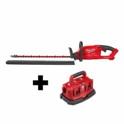 Best deal 😍 Milwaukee M18 FUEL 18V Lithium-Ion Brushless Cordless Hedge Trimmer with M18 6-Port Sequential Battery Charger 🎁