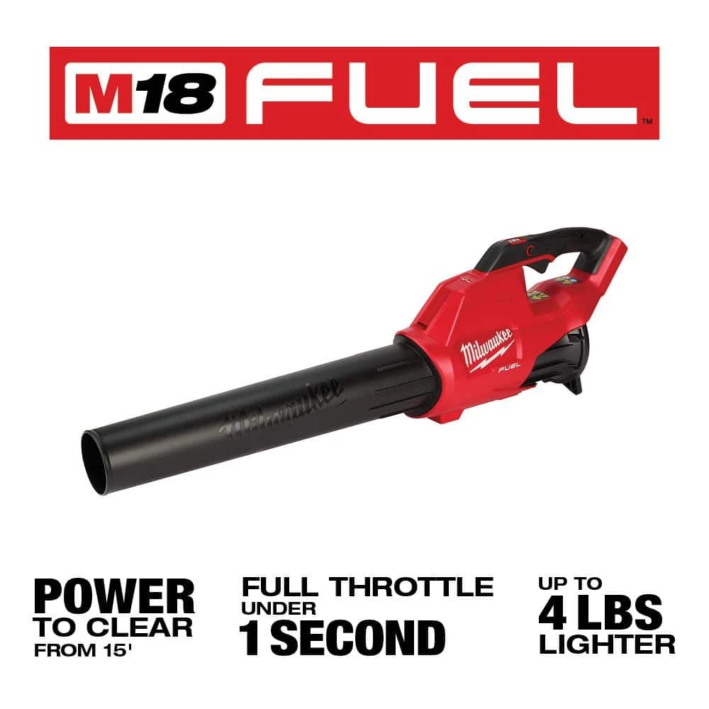 Flash Sale π Milwaukee M18 FUEL 120 MPH 450 CFM 18V Brushless Cordless Handheld Blower w/Two 5Ah Batteries, Charger, String Trimmer 𧨠- Image 3