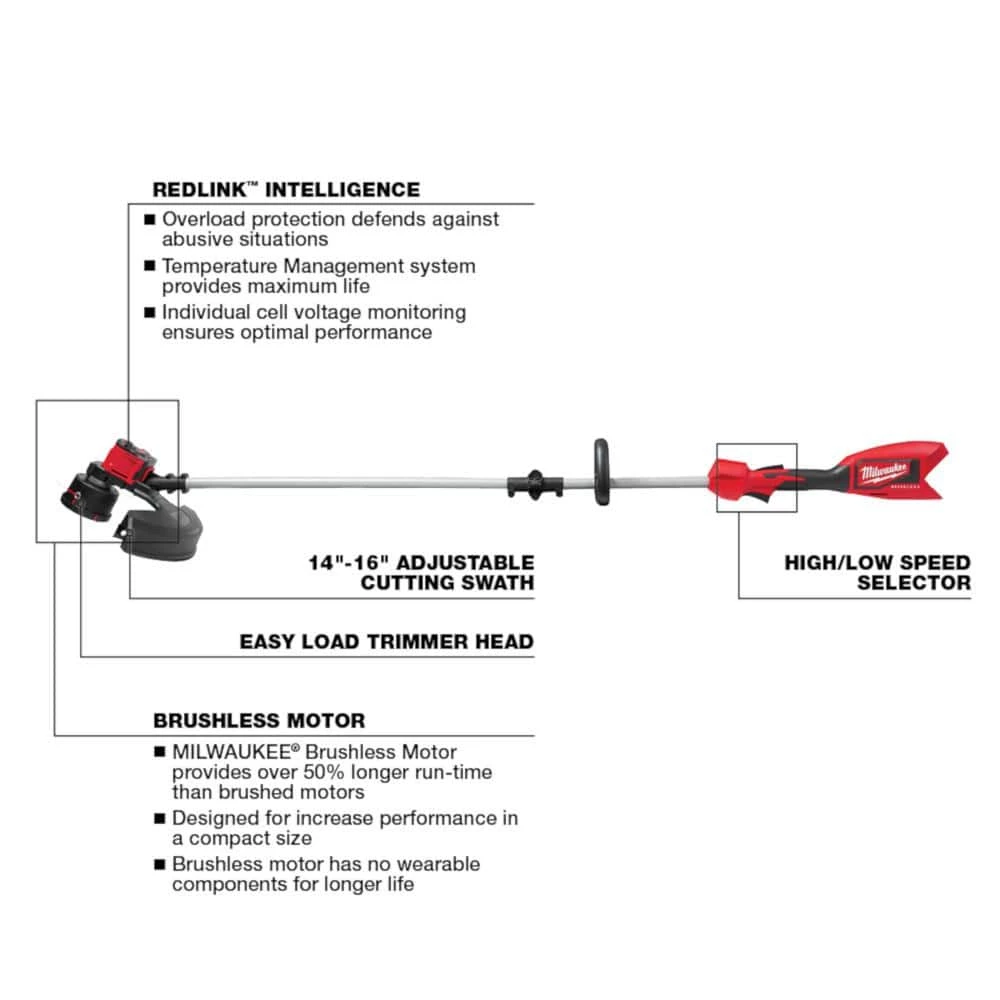 Flash Sale π Milwaukee M18 FUEL 120 MPH 450 CFM 18V Brushless Cordless Handheld Blower w/Two 5Ah Batteries, Charger, String Trimmer 𧨠- Image 4