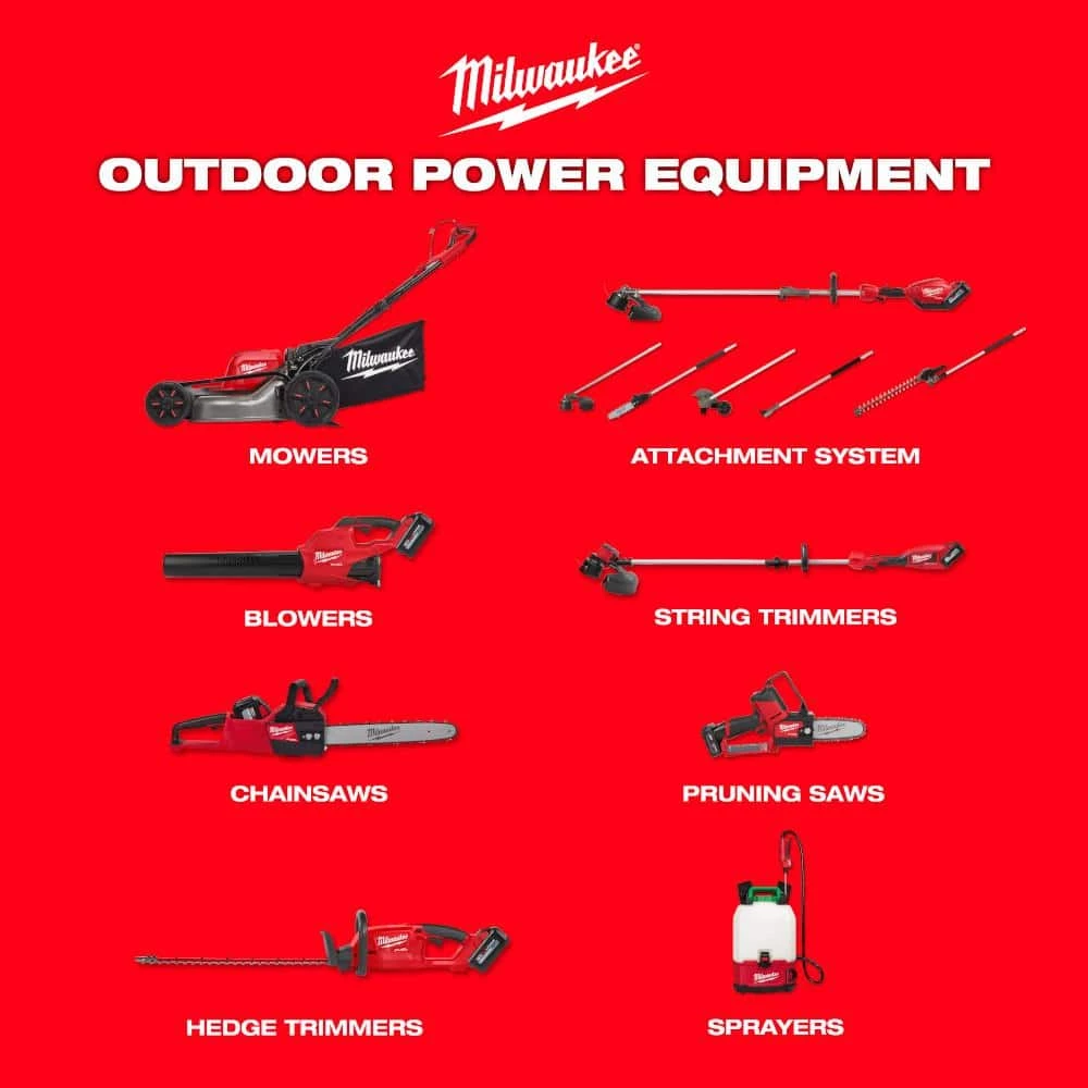 Flash Sale π Milwaukee M18 FUEL 120 MPH 450 CFM 18V Brushless Cordless Handheld Blower w/Two 5Ah Batteries, Charger, String Trimmer 𧨠- Image 8