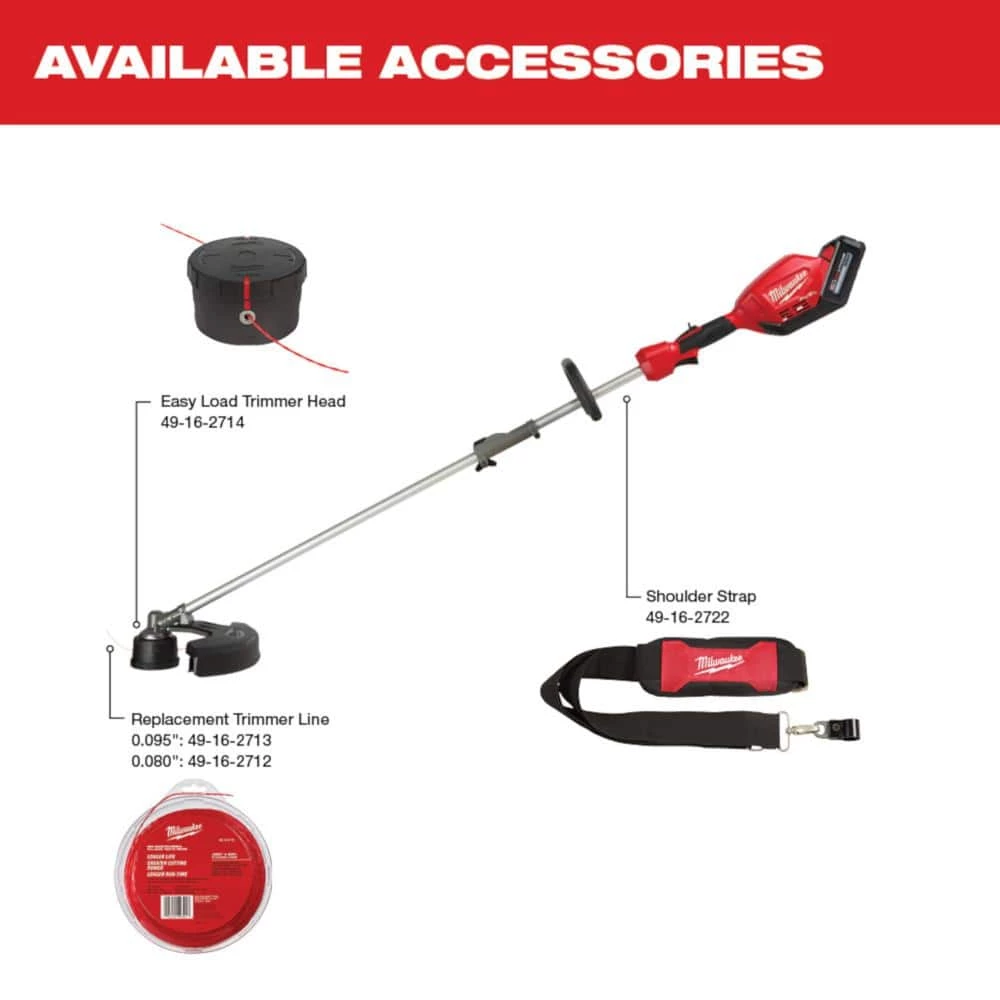 Outlet π Milwaukee M18 FUEL 18V Lithium-Ion Brushless Cordless QUIK-LOK String Trimmer 8.0Ah Kit with M18 FUEL 24 in. Hedge Trimmer(2-Tool) π― - Image 15