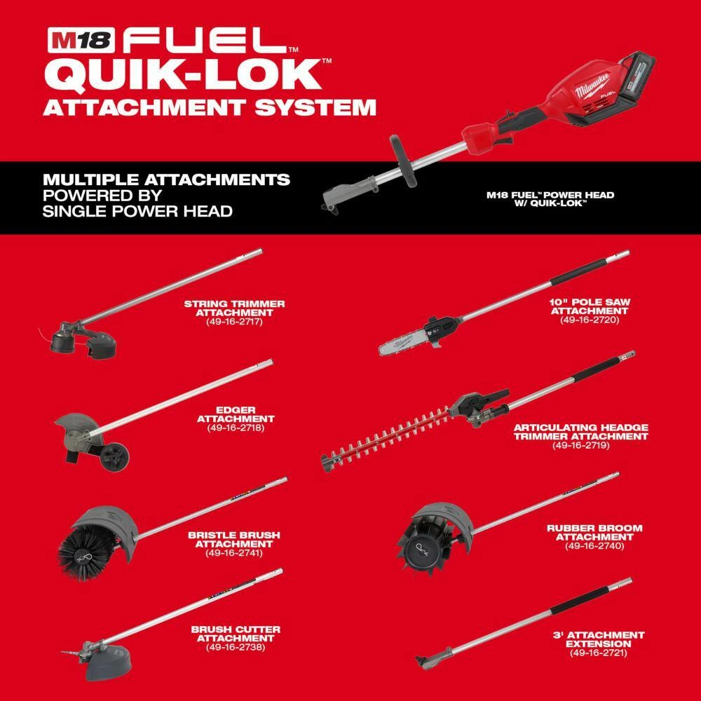 Outlet π Milwaukee M18 FUEL 18V Lithium-Ion Brushless Cordless QUIK-LOK String Trimmer 8.0Ah Kit with M18 FUEL 24 in. Hedge Trimmer(2-Tool) π― - Image 7