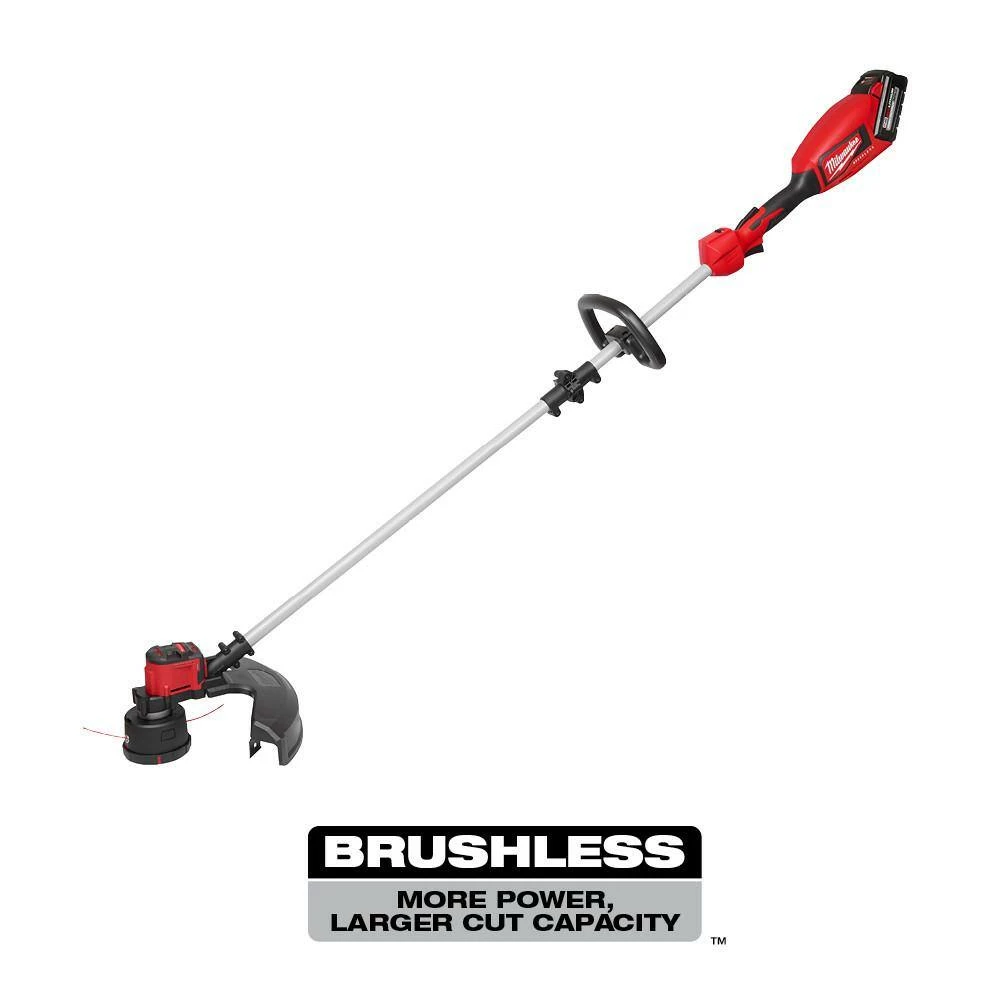 New π Milwaukee M18 18V Lithium-Ion Brushless Cordless String Trimmer, 6.0 Ah Battery, Charger and M18 FUEL Hedge Trimmer Combo Kit π - Image 4