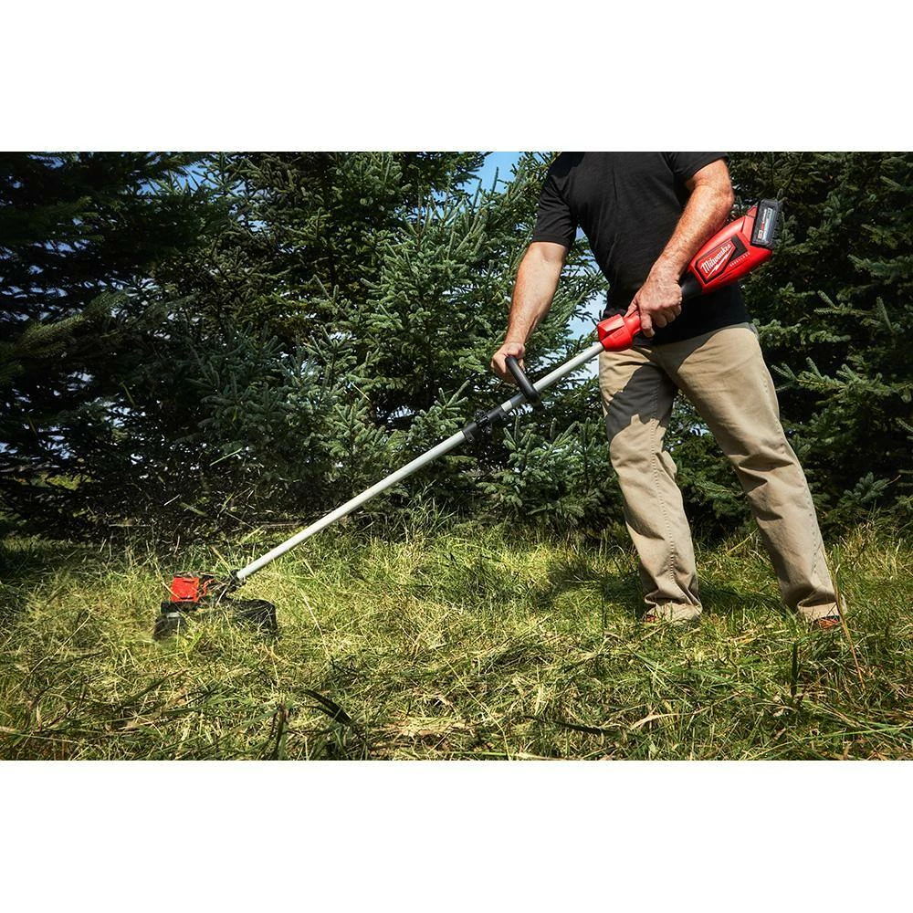 New π Milwaukee M18 18V Lithium-Ion Brushless Cordless String Trimmer, 6.0 Ah Battery, Charger and M18 FUEL Hedge Trimmer Combo Kit π - Image 9
