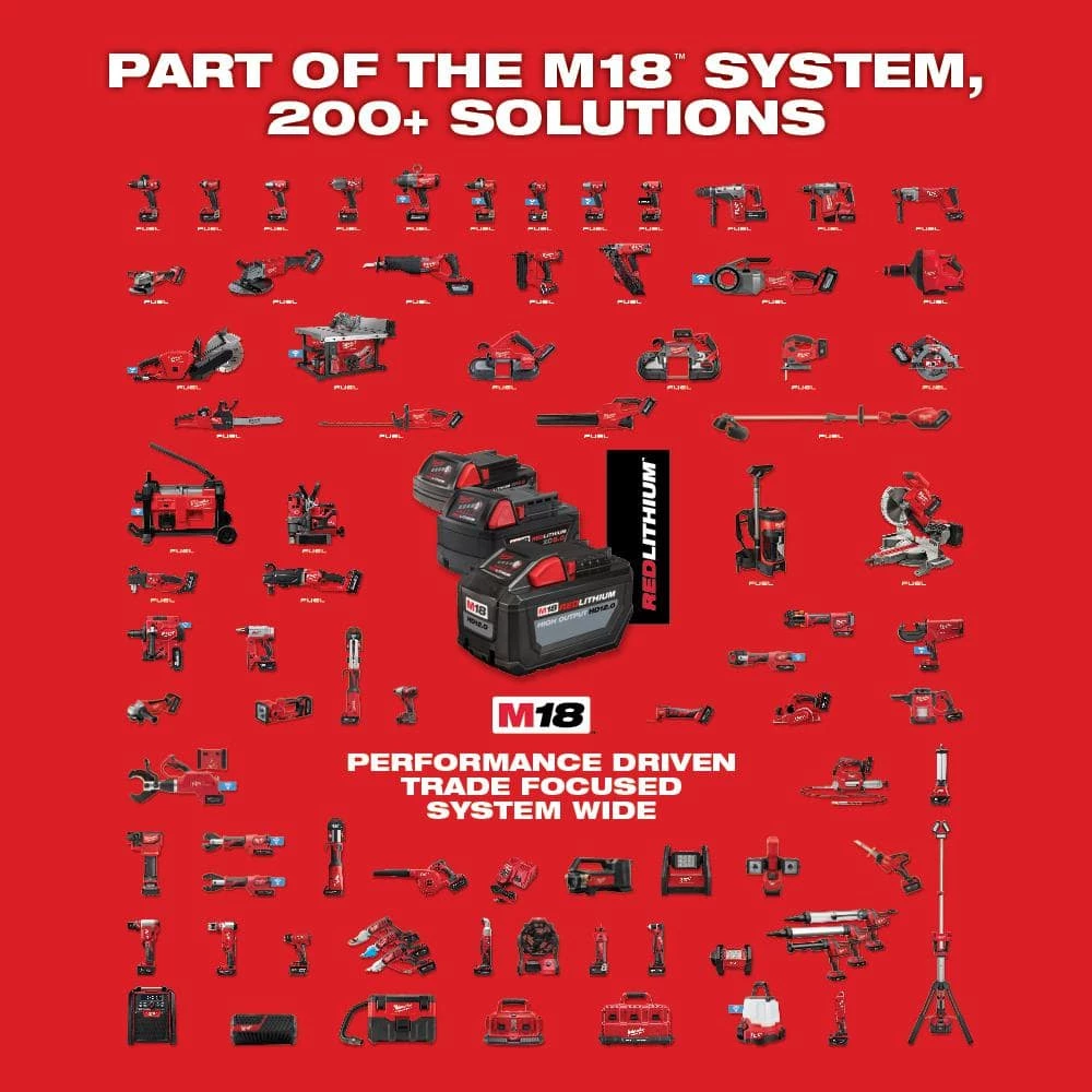 New π Milwaukee M18 18V Lithium-Ion Brushless Cordless String Trimmer, 6.0 Ah Battery, Charger and M18 FUEL Hedge Trimmer Combo Kit π - Image 8