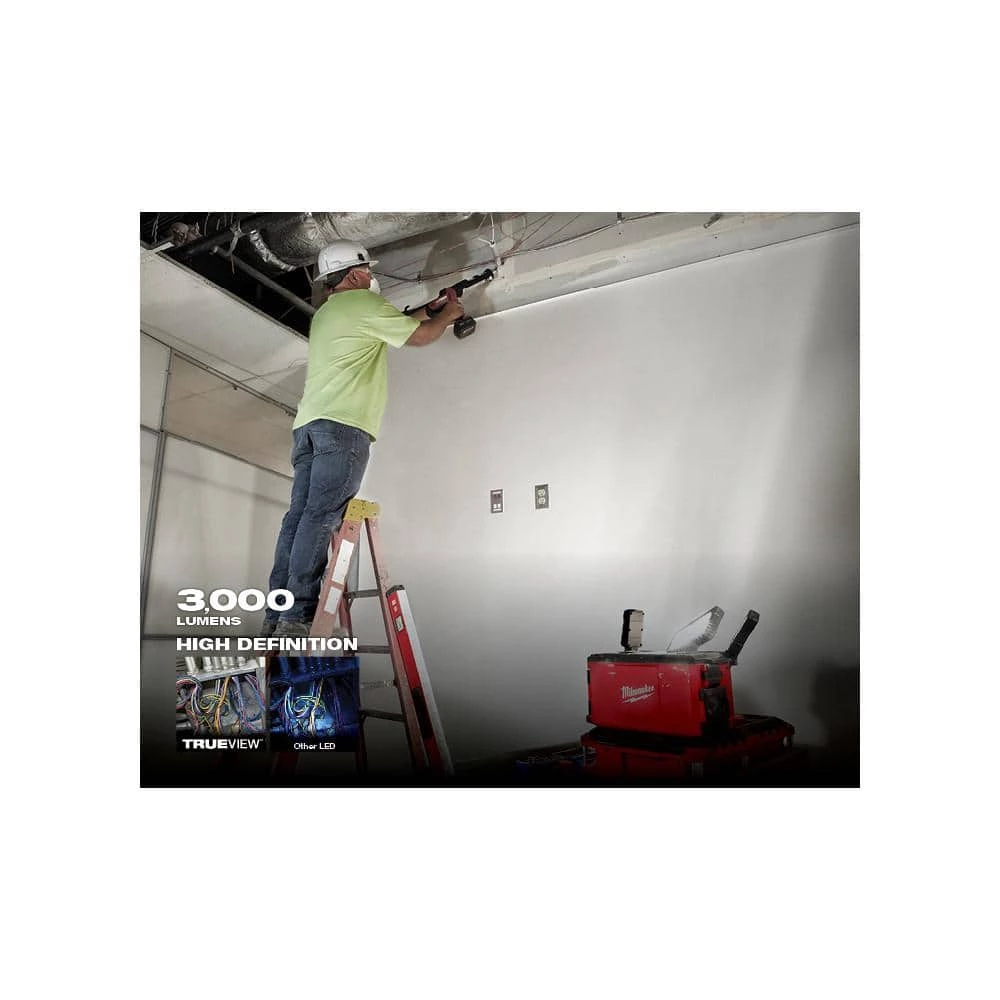 Best Sale ๐ Milwaukee M18 18-Volt Lithium-Ion Cordless PACKOUT 3000 Lumens LED Light with Built-In Charger with (1) 5.0 Ah Battery ๐ - Image 5