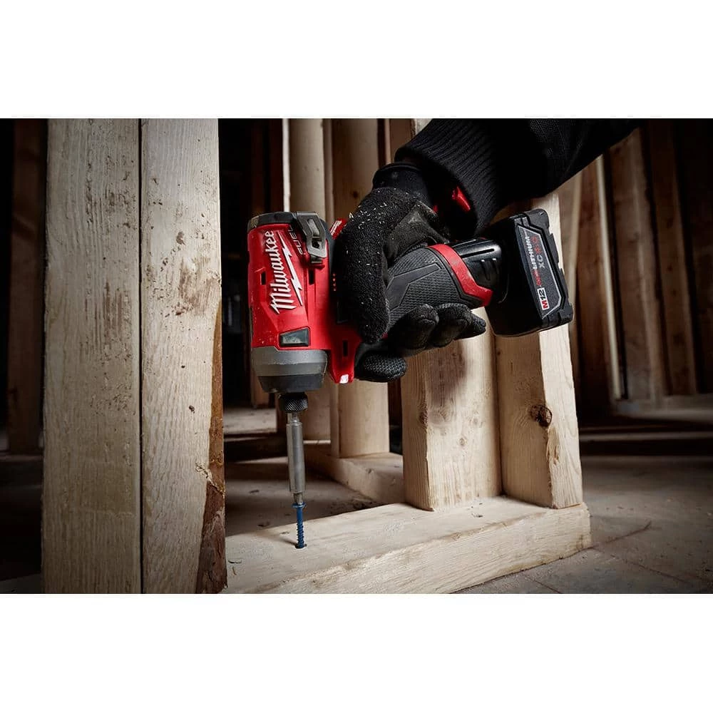 Best Sale π₯ Milwaukee M12 FUEL 12-Volt Lithium-Ion Brushless Cordless 1/4 in. Hex Impact Driver Kit W/ M12 6.0Ah Battery β¨ - Image 7