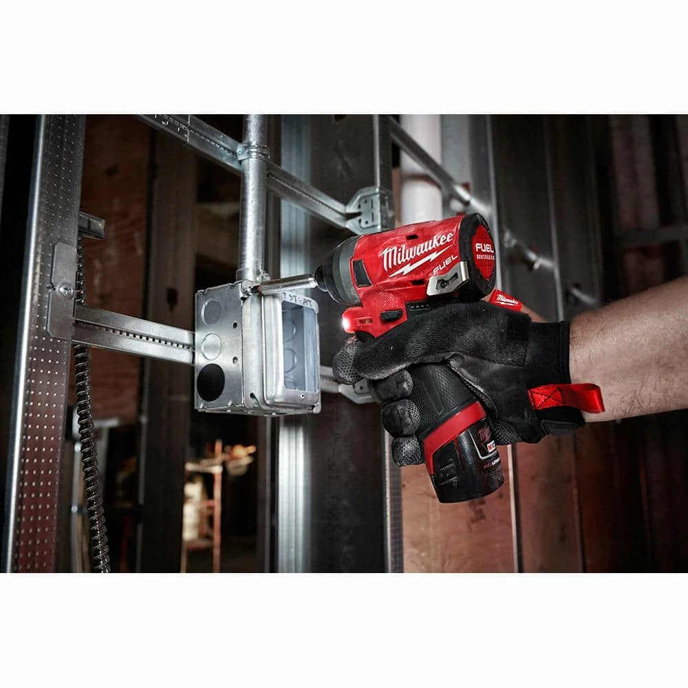 Best Sale π₯ Milwaukee M12 FUEL 12-Volt Lithium-Ion Brushless Cordless 1/4 in. Hex Impact Driver Kit W/ M12 6.0Ah Battery β¨ - Image 8
