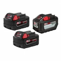 Best deal π Milwaukee M18 18-Volt Lithium-Ion High Output 12.0Ah Battery with Two 5.0Ah Batteries (3-Pack) π