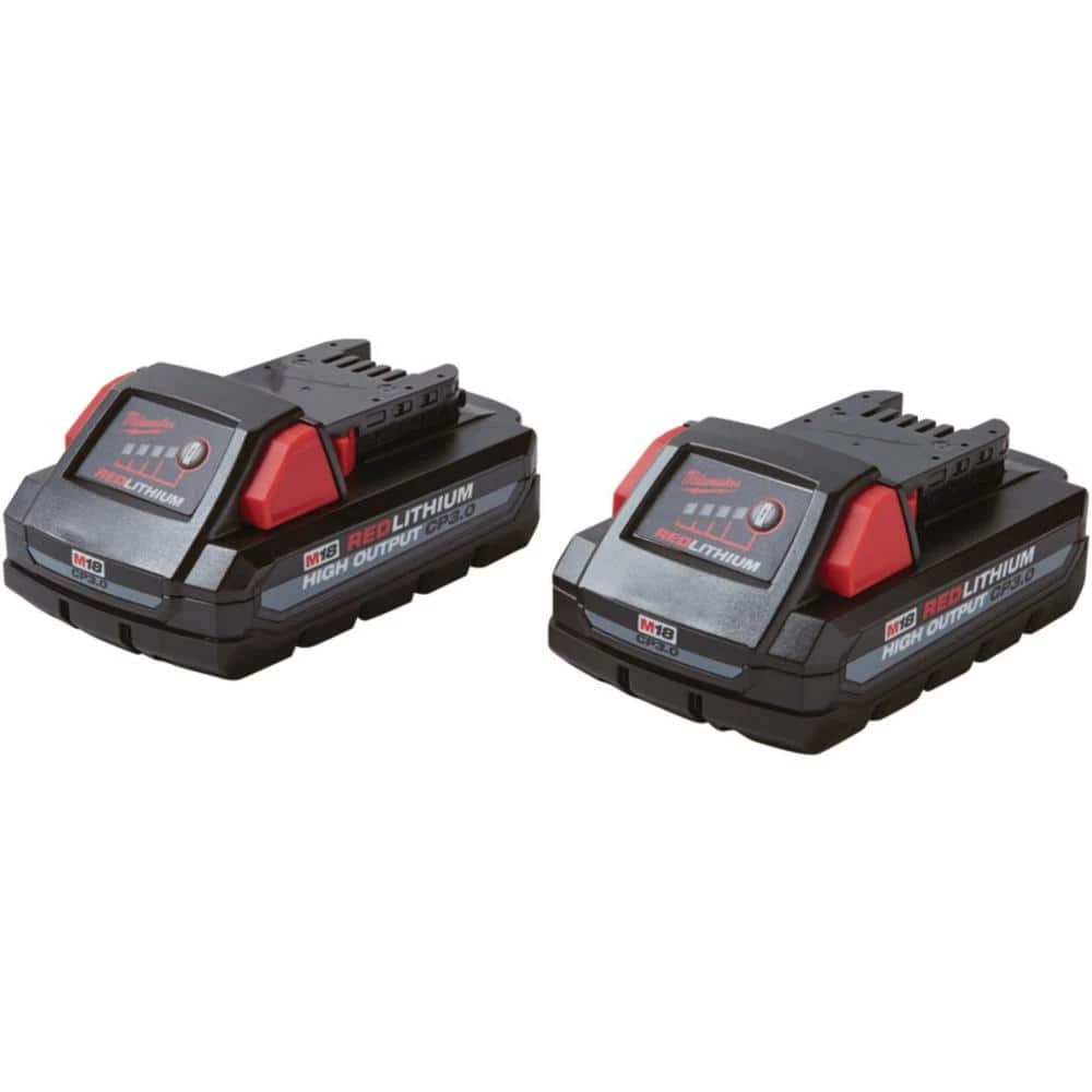 Discount π Milwaukee M18 18-Volt Lithium-Ion HIGH OUTPUT CP 3.0 Ah Battery Pack (2-Pack) w/9 in. 5 TPI AX Carbide Reciprocating Saw Blade β - Image 5