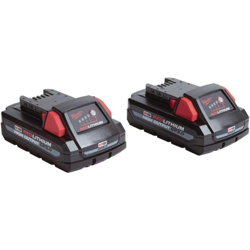 Discount π Milwaukee M18 18-Volt Lithium-Ion HIGH OUTPUT CP 3.0 Ah Battery Pack (2-Pack) w/9 in. 5 TPI AX Carbide Reciprocating Saw Blade β - Image 12