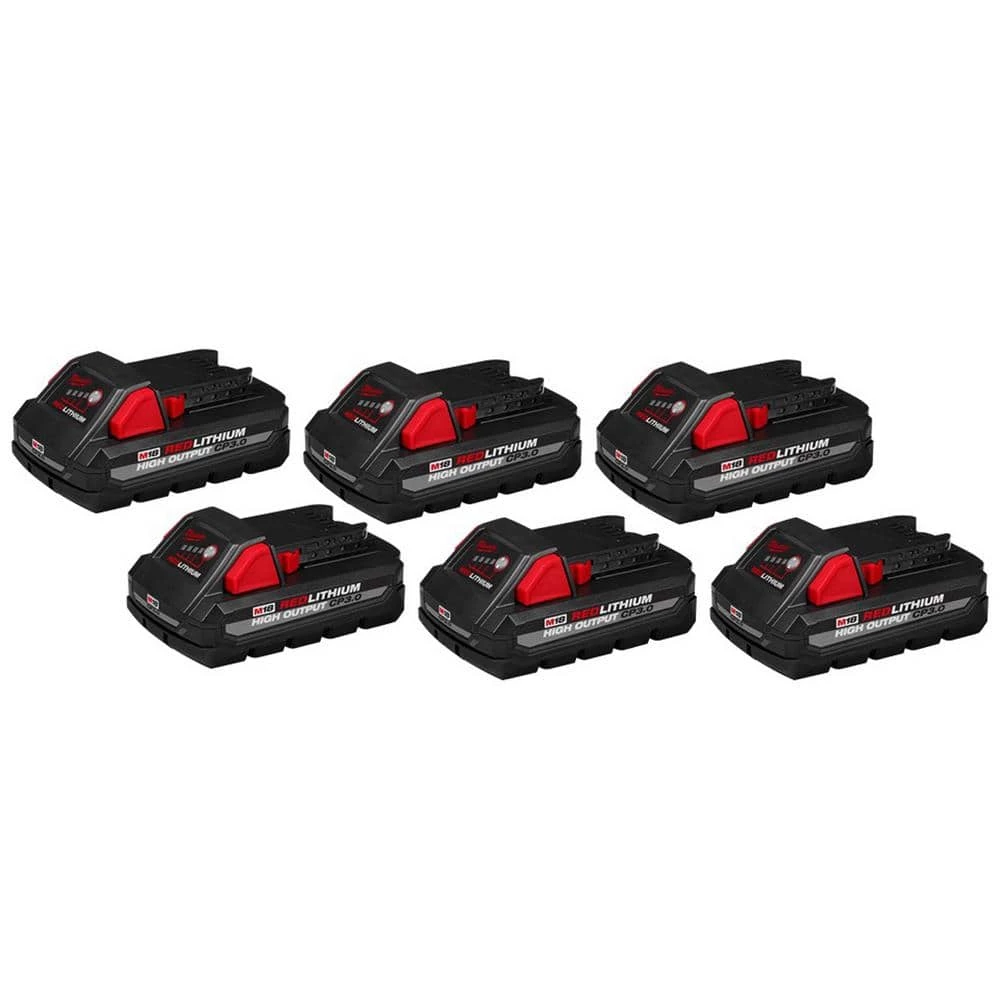 Coupon β¨ Milwaukee M18 18-Volt Lithium-Ion High Output CP 3.0Ah Battery Pack (6-Pack) βοΈ