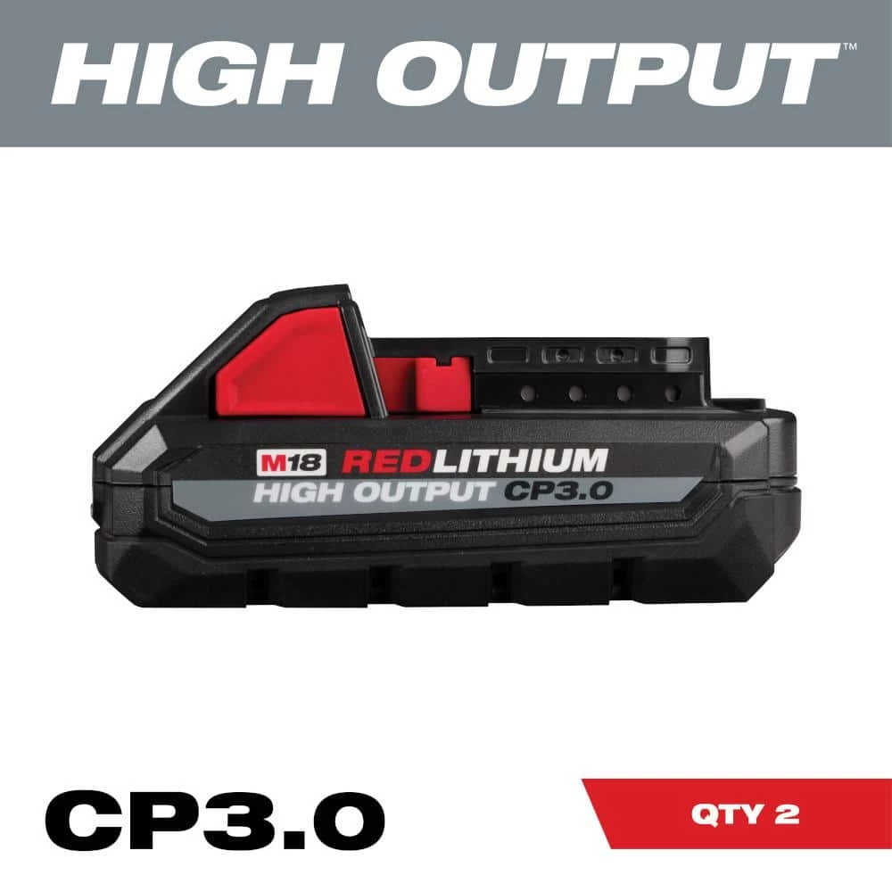 New ✨ Milwaukee M18 18V Lithium-Ion HIGH OUTPUT CP 3.0Ah Battery Pack (2-Pack) 😉