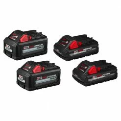 Top 10 🧨 Milwaukee M18 18-Volt Lithium-Ion High Output 6.0Ah and 3.0Ah Battery Pack (4-Pack) 😀