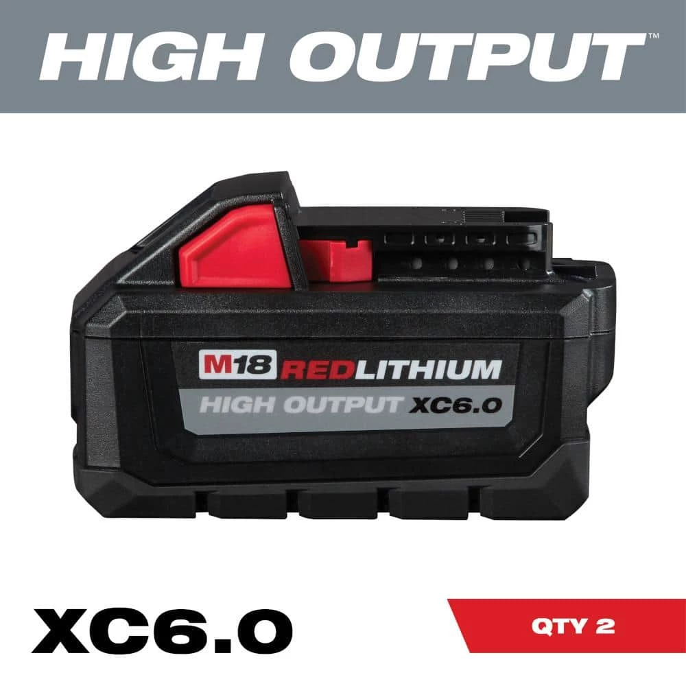 Buy π Milwaukee M18 18-Volt Lithium-Ion High Output 6.0Ah Battery Pack (2-Pack) π