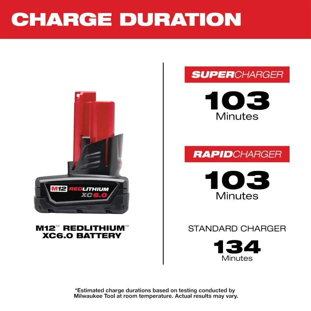 Wholesale π Milwaukee M12 12-Volt Lithium-Ion Extended Capacity Battery Pack Combo W/ 6.0Ah and 3.0Ah Batteries π - Image 7