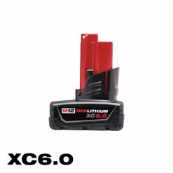 New 👏 Milwaukee M12 12-Volt Lithium-Ion XC Extended Capacity 6.0Ah Battery Pack 🛒