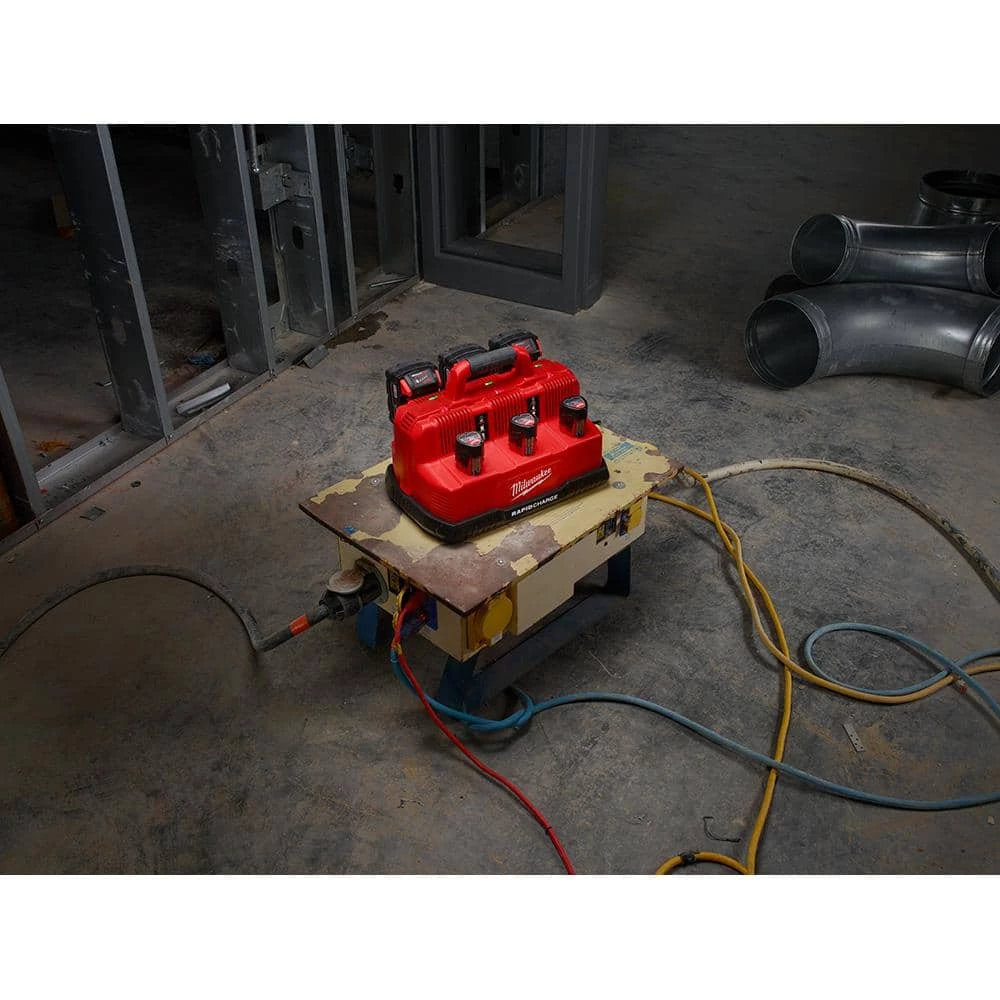 Best deal โ๏ธ Milwaukee M12 and M18 12-Volt/18-Volt Lithium-Ion Multi-Voltage 6-Port Sequential Rapid Battery Charger (3 M12 and 3 M18 Ports) ๐ - Image 6