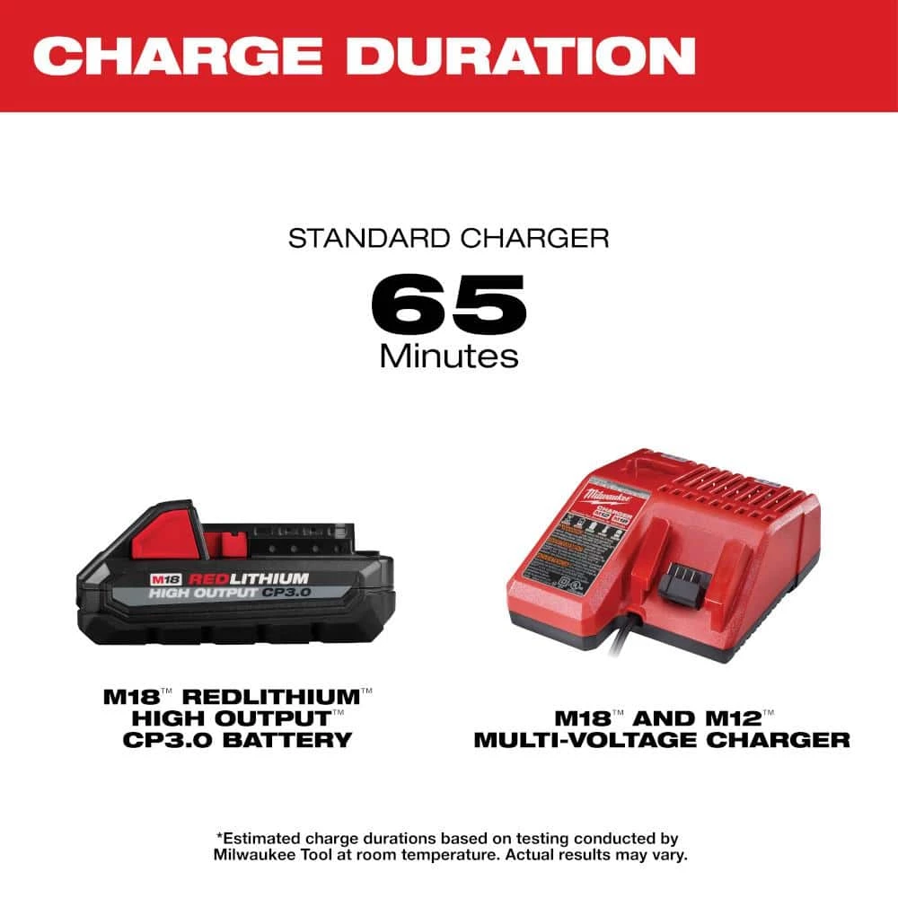 Budget π Milwaukee M18 18-Volt Lithium-Ion HIGH OUTPUT Starter Kit with One 3.0Ah Battery and Charger β - Image 6