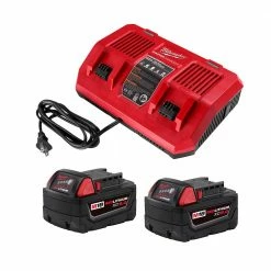 Cheap 🤩 Milwaukee M18 18-Volt Lithium-Ion Starter Kit with Two 5.0 Ah Battery Packs and Dual Bay Rapid Charger ⌛