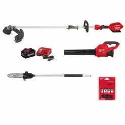 Wholesale 😉 Milwaukee M18 FUEL 18-Volt Brushless Cordless Electric String Trimmer/Blower Combo Kit w/Pole Saw & 10 in. Saw Chain (3-Tool) ✨