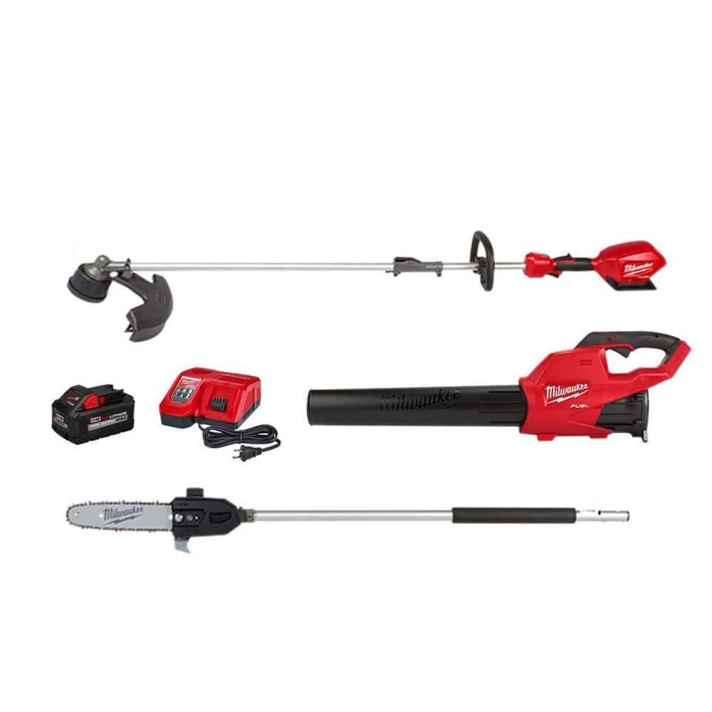 New π₯° Milwaukee M18 FUEL 18-Volt Lithium-Ion Brushless Cordless QUIK-LOK String Trimmer/Blower Combo Kit w/Pole Saw Attachment (3-Tool) β€οΈ