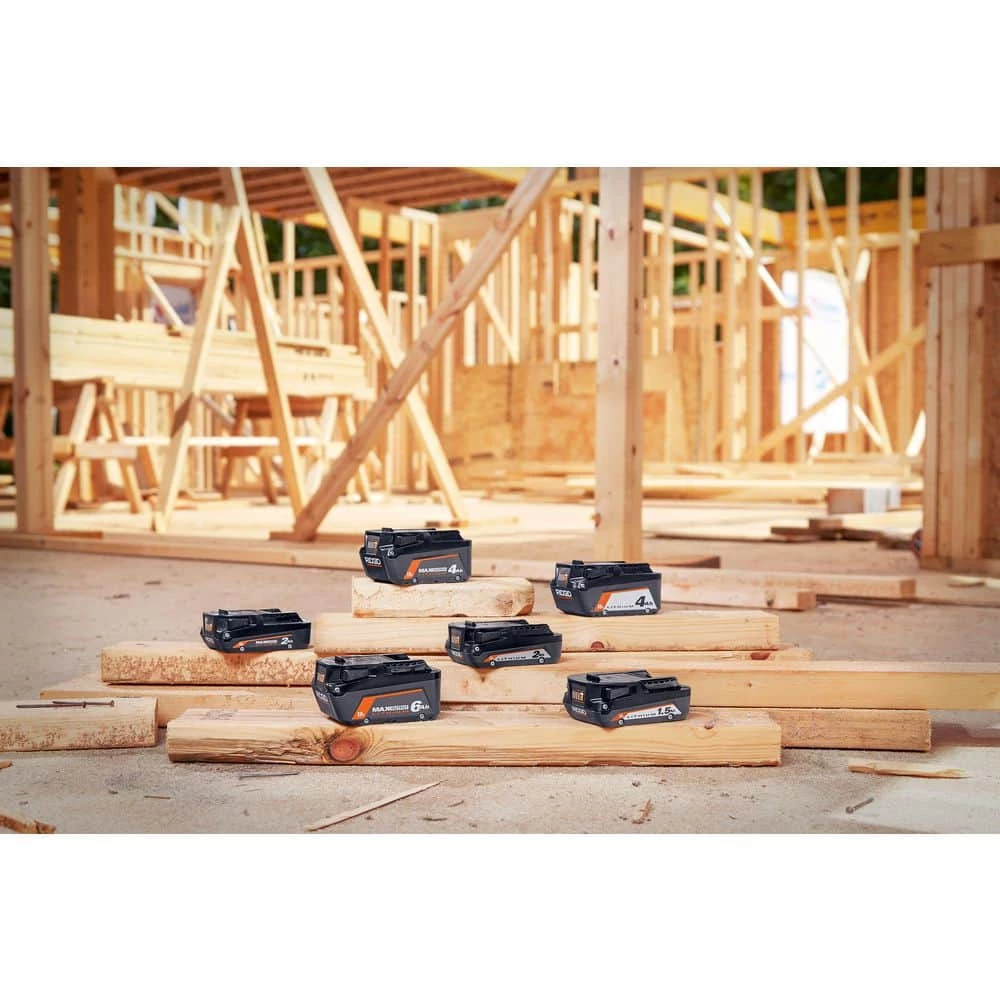 Best Pirce ๐ RIDGID 18V 6.0 Ah and 4.0 Ah MAX Output Lithium-Ion Batteries and Charger Kit with Bag and Extra 18V 4.0 Ah MAX Output Battery ๐ฅฐ - Image 12