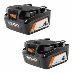 Brand new 👏 RIDGID 18V Lithium-Ion 4.0 Ah Battery (2-Pack) ✔️