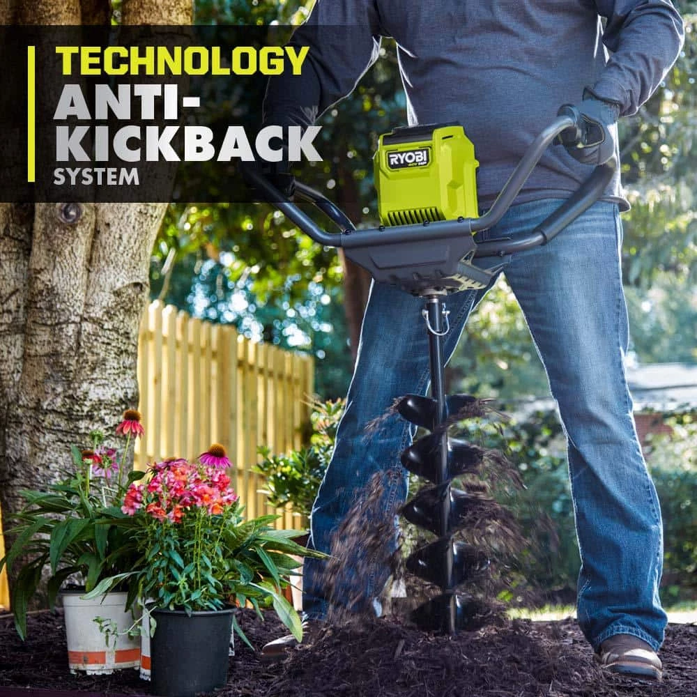 Outlet π― RYOBI 40V HP Brushless Cordless Earth Auger with 8 in. Bit with 4.0 Ah Battery and Charger β - Image 7