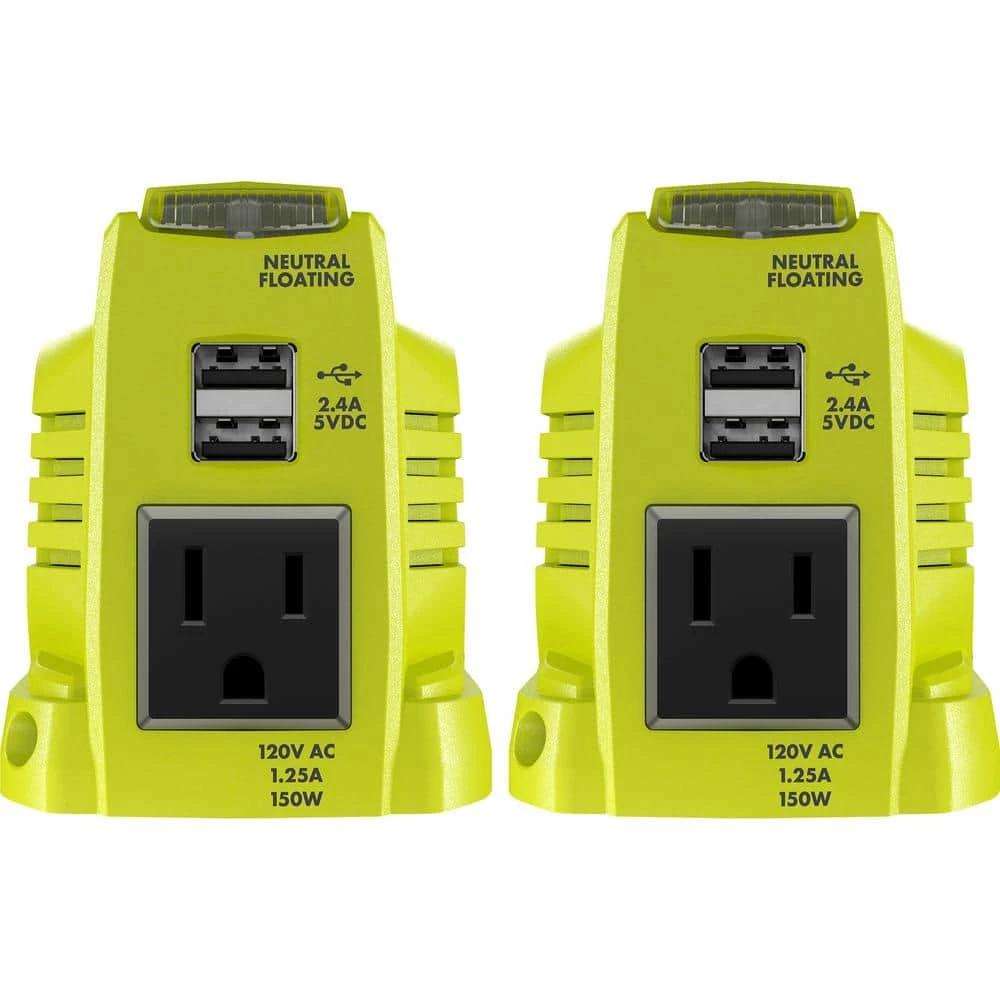 Hot Sale π₯ RYOBI (2) 150-Watt Battery Powered Inverter for ONE+ 18V Battery β - Image 8