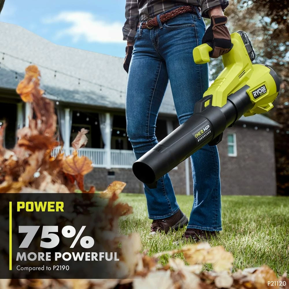 Promo π RYOBI ONE+ HP 18V Brushless 110 MPH 350 CFM Cordless Variable-Speed Jet Fan Leaf Blower (Tool Only) 𧨠- Image 3