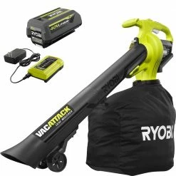 New 😉 RYOBI 40V Vac Attack Cordless Leaf Vacuum/Mulcher with 5.0 Ah Battery and Charger 😉