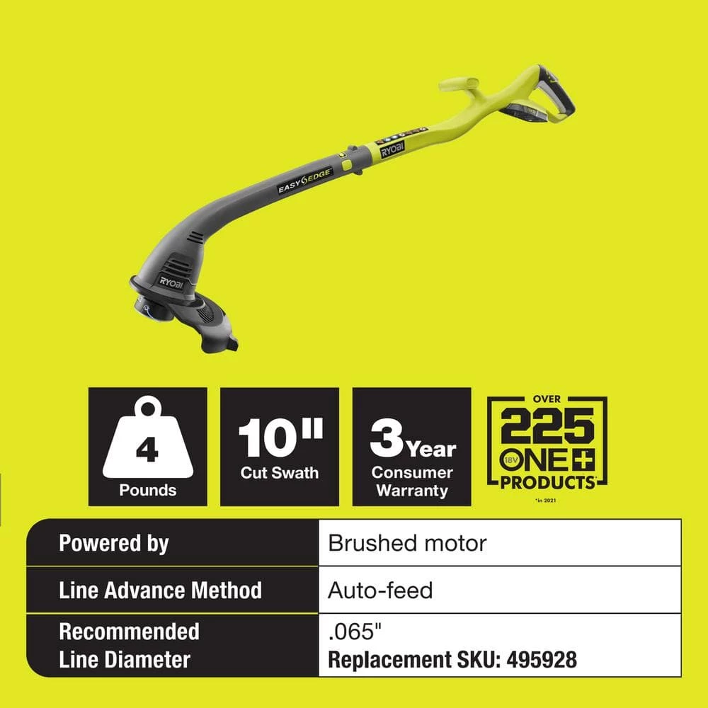 Best Sale π₯ RYOBI ONE+ 18V 10 in. Cordless Battery String Trimmer and Edger (Tool Only) π - Image 12