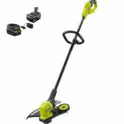 Best Sale 💯 RYOBI ONE+ 18V 13 in. Cordless Battery String Trimmer/Edger with 4.0 Ah Battery and Charger 🎁
