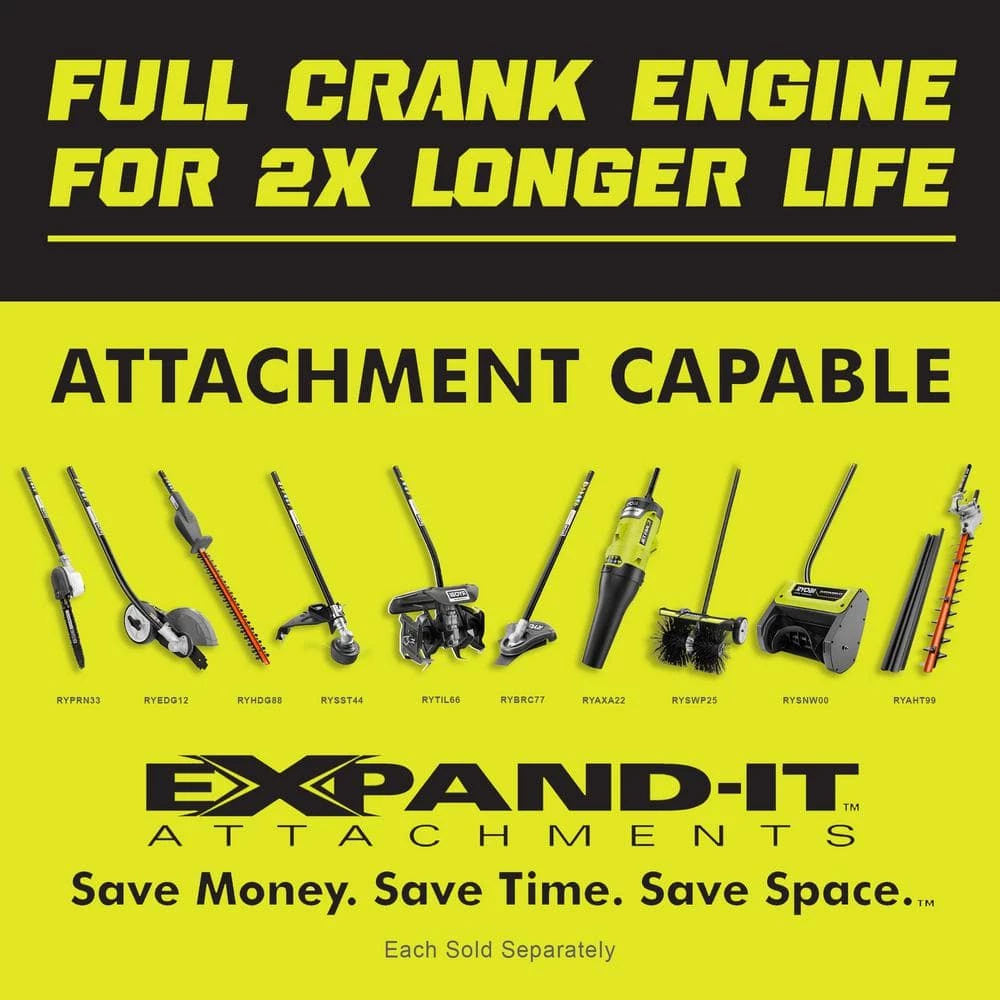 Buy π₯° RYOBI 25 cc 2-Stroke Attachment Capable Full Crank Straight Gas Shaft String Trimmer β€οΈ - Image 2