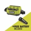 Promo 👍 RYOBI USB Lithium 3-Port Charger with USB Lithium 2.0 Ah Lithium-ion Rechargeable Battery 🧨