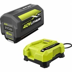 Best Sale ✨ RYOBI 40V Lithium-Ion 6.0 Ah High Capacity Battery and Rapid Charger Kit 🌟