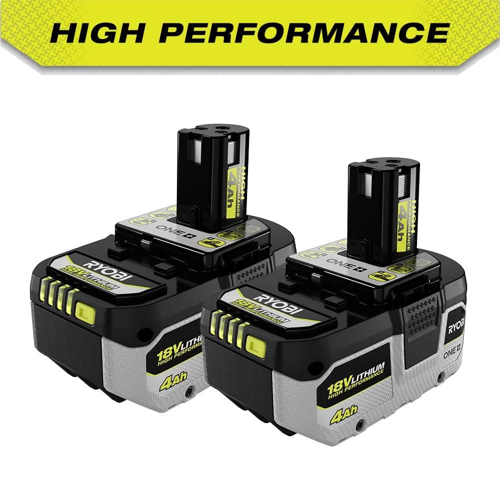 Buy π RYOBI ONE+ 18V HIGH PERFORMANCE Lithium-Ion 4.0 Ah Battery (2-Pack) π