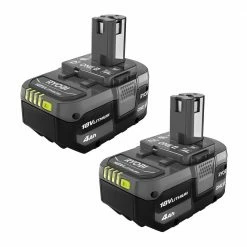 Coupon π RYOBI ONE+ 18V Lithium-Ion 4.0 Ah Battery (2-Pack) π