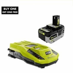 Outlet 🤩 RYOBI ONE+ 18V HIGH PERFORMANCE Lithium-Ion 4.0 Ah Battery and Charger Starter Kit 🧨