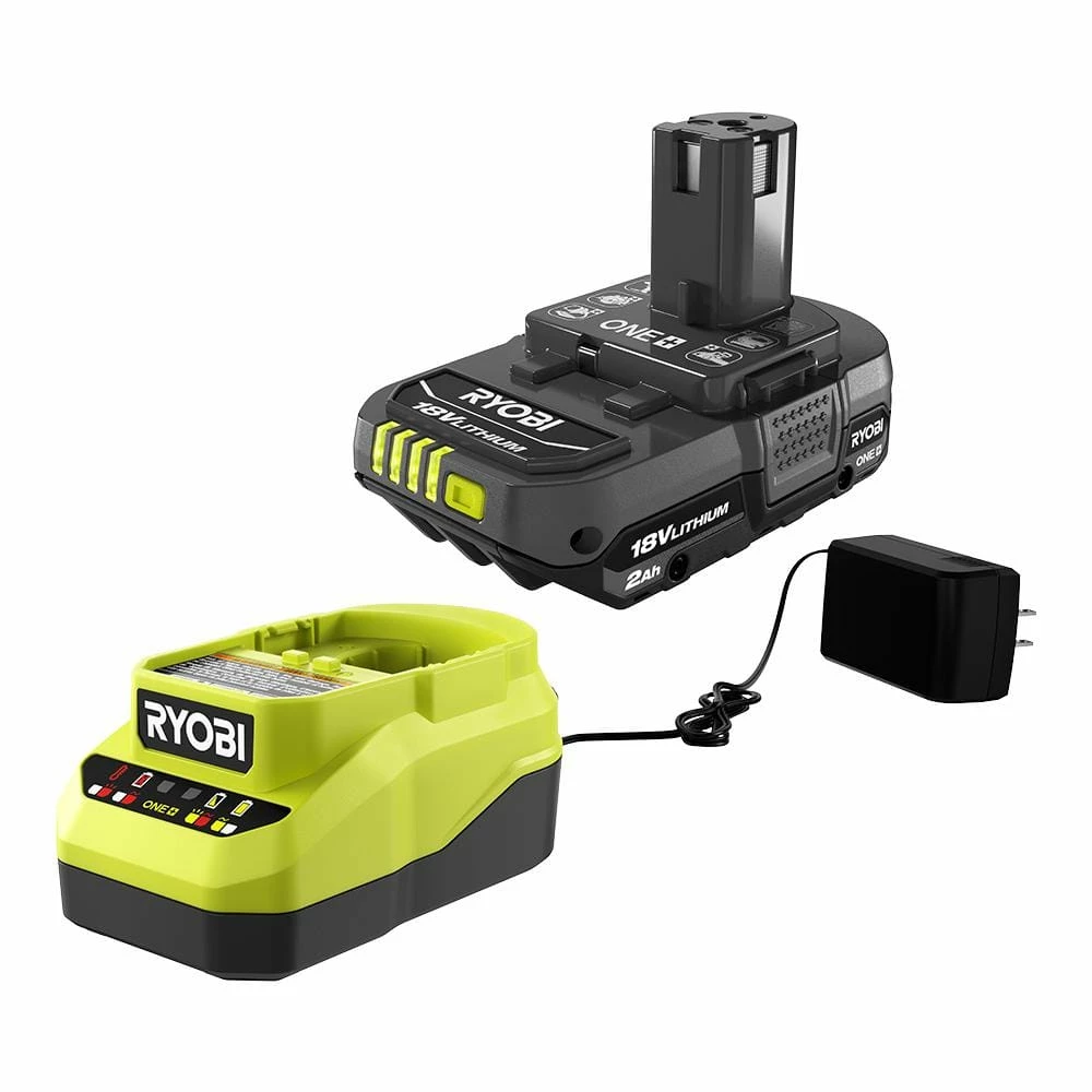 Deals π RYOBI ONE+ 18V Lithium-Ion 2.0 Ah Compact Battery and Charger Starter Kit π