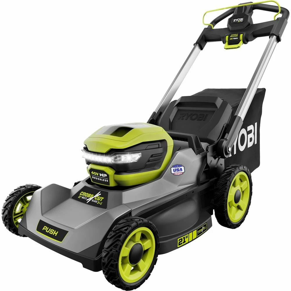 Best Sale β€οΈ RYOBI 40V HP Brushless 21 in. Battery Walk Behind Push Lawn Mower with 7.5 Ah Battery and Rapid Charger π - Image 12